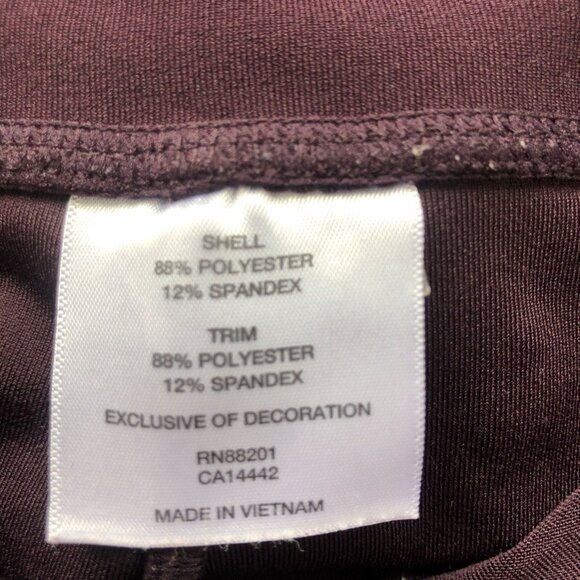 Mondetta Leggings Womens Size Medium Maroon Beige Black Activewear Pants - Picture 7 of 8